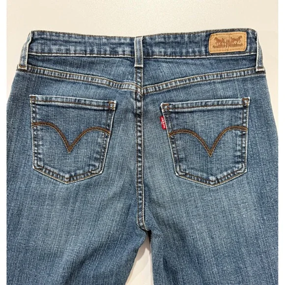 Levi's Womens Mid Rise Skinny Jeans Denim Size 28x32 Stretch Blue 257 - Picture 7 of 12